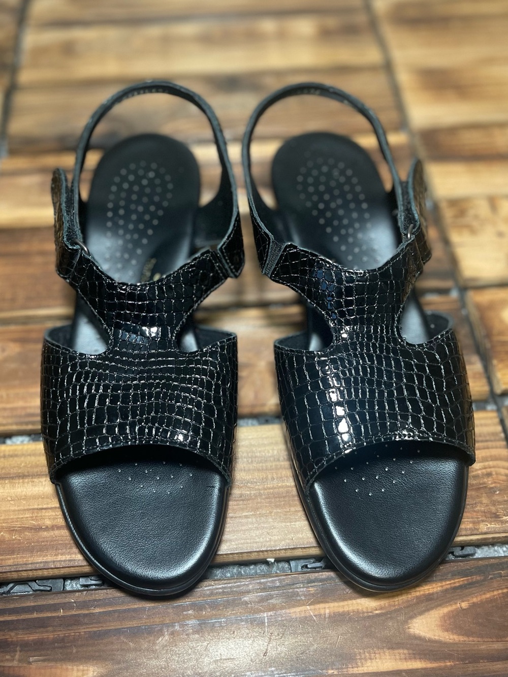 SAS Suntimer Black Croc Size 9.5